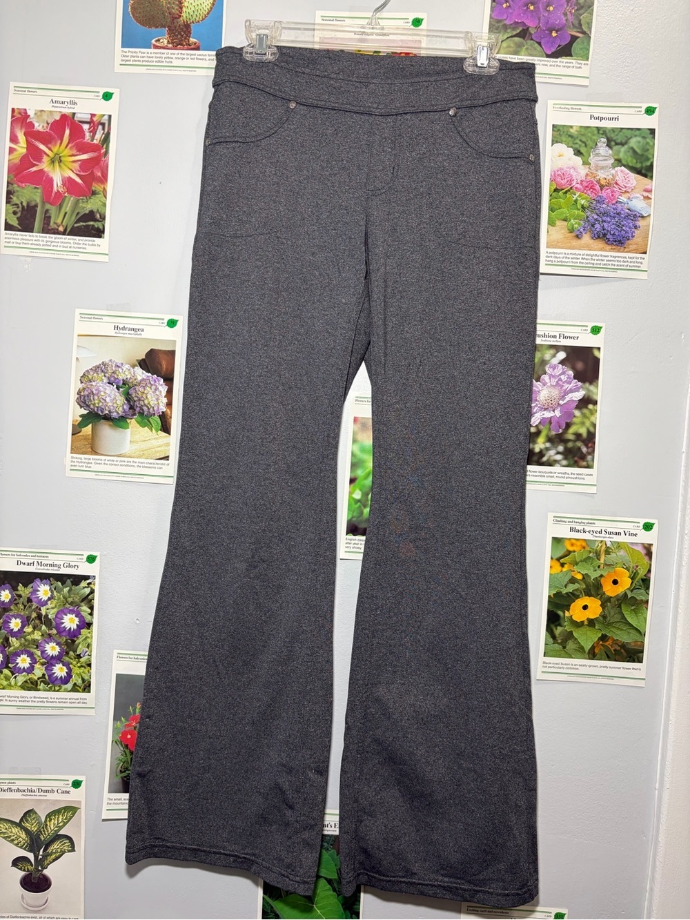 Athleta Dark Gray Wide-Leg Knit Pants